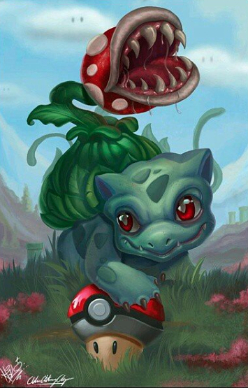 Tattoos - Bulbasaur/Mario Brothers - 110179